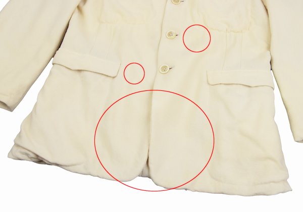 Yohji Yamamoto POUR HOMME Wool Nylon Jacket Cream Size M