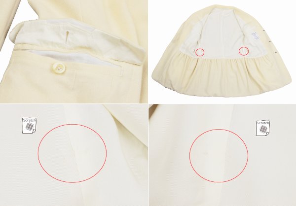 Yohji Yamamoto POUR HOMME Wool Nylon Jacket Cream Size M