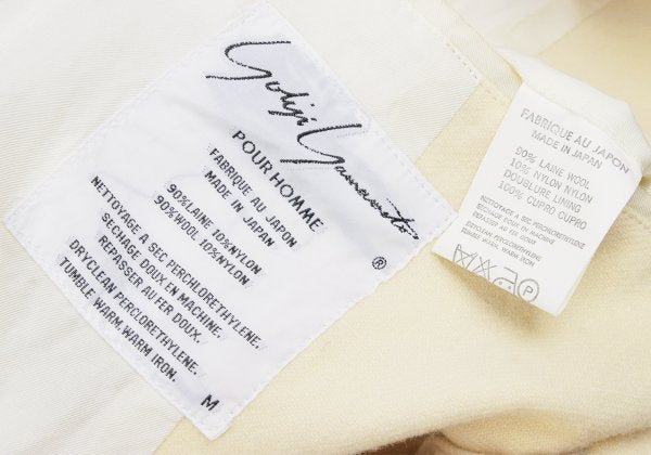 Yohji Yamamoto POUR HOMME Wool Nylon Jacket Cream Size M