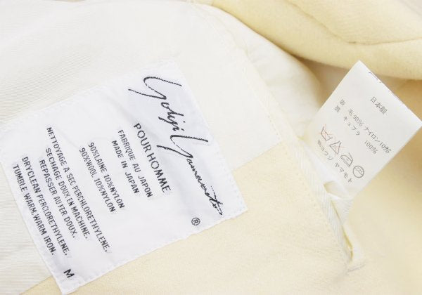 Yohji Yamamoto POUR HOMME Wool Nylon Jacket Cream Size M
