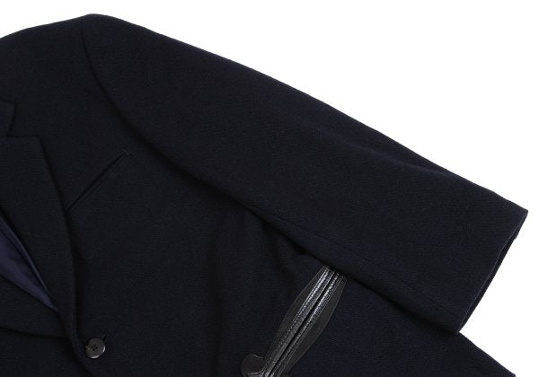 Yohji Yamamoto POUR HOMME Leather Pocket Jacket Blue Size S