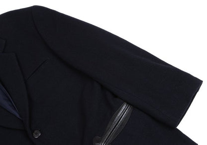 Yohji Yamamoto POUR HOMME Leather Pocket Jacket Blue Size S