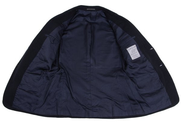 Yohji Yamamoto POUR HOMME Leather Pocket Jacket Blue Size S