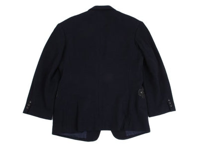 Yohji Yamamoto POUR HOMME Leather Pocket Jacket Blue Size S