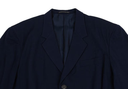 Yohji Yamamoto POUR HOMME Wool Gabardine Blazer Blue Size M