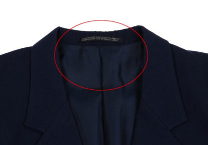 Yohji Yamamoto POUR HOMME Wool Gabardine Blazer Blue Size M