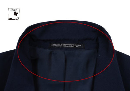 Yohji Yamamoto POUR HOMME Wool Gabardine Blazer Blue Size M