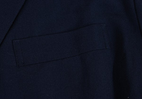 Yohji Yamamoto POUR HOMME Wool Gabardine Blazer Blue Size M