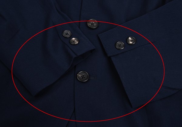 Yohji Yamamoto POUR HOMME Wool Gabardine Blazer Blue Size M
