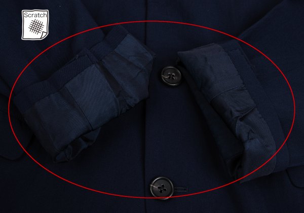 Yohji Yamamoto POUR HOMME Wool Gabardine Blazer Blue Size M