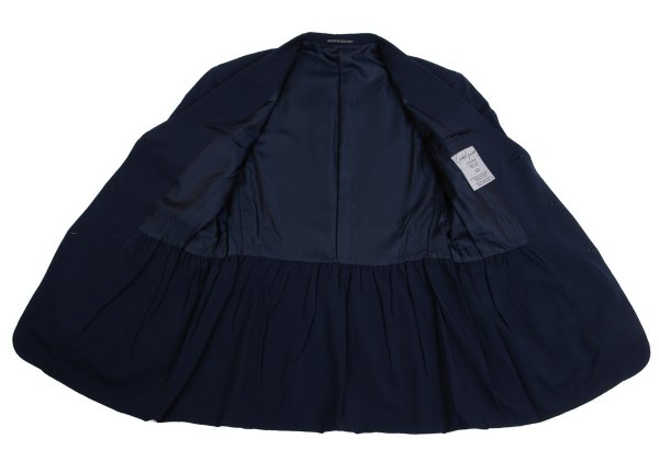 Yohji Yamamoto POUR HOMME Wool Gabardine Blazer Blue Size M