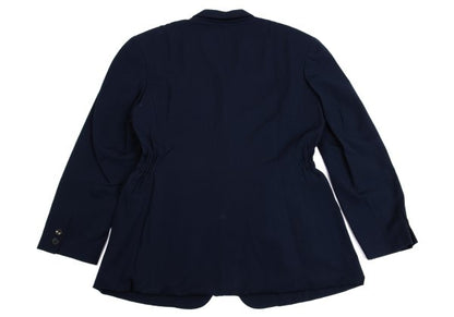 Yohji Yamamoto POUR HOMME Wool Gabardine Blazer Blue Size M