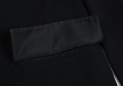 Yohji Yamamoto POUR HOMME Leather Trim Jacket Black Size M