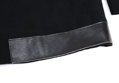 Yohji Yamamoto POUR HOMME Leather Trim Jacket Black Size M
