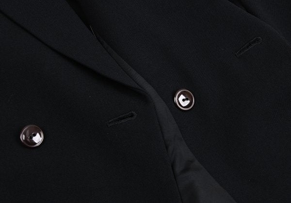 Yohji Yamamoto POUR HOMME Leather Trim Jacket Black Size M