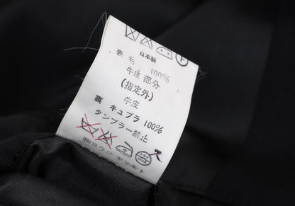 Yohji Yamamoto POUR HOMME Leather Trim Jacket Black Size M