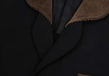 Yohji Yamamoto POUR HOMME Corduroy Panel Jacket Black Size M
