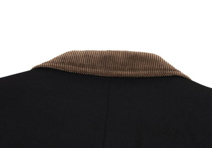 Yohji Yamamoto POUR HOMME Corduroy Panel Jacket Black Size M