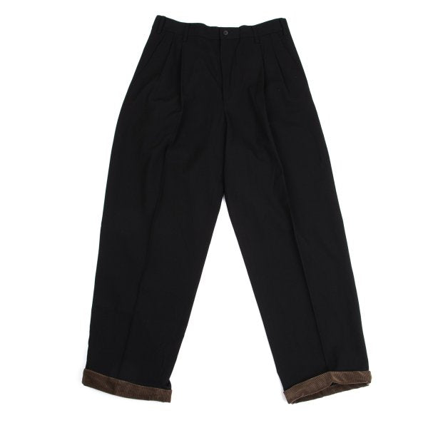 Yohji Yamamoto POUR HOMME Corduroy Wool Pants Black Size S