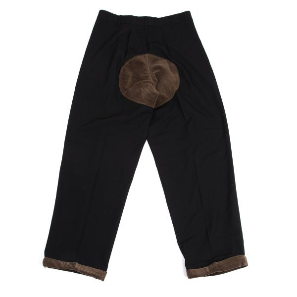 Yohji Yamamoto POUR HOMME Corduroy Wool Pants Black Size S