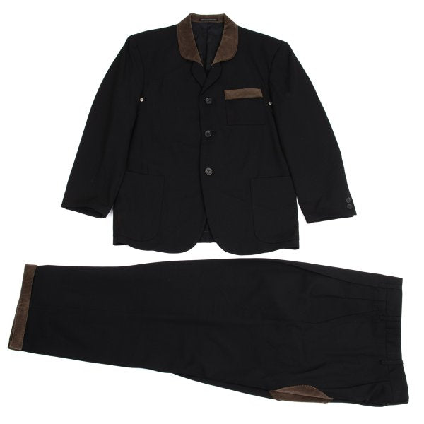 Yohji Yamamoto POUR HOMME Wool Gabardine Jacket Black Size M