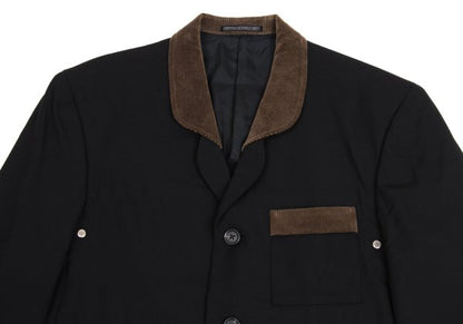 Yohji Yamamoto POUR HOMME Wool Gabardine Jacket Black Size M