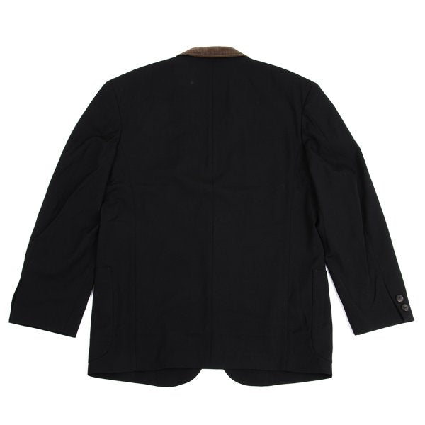 Yohji Yamamoto POUR HOMME Wool Gabardine Jacket Black Size M