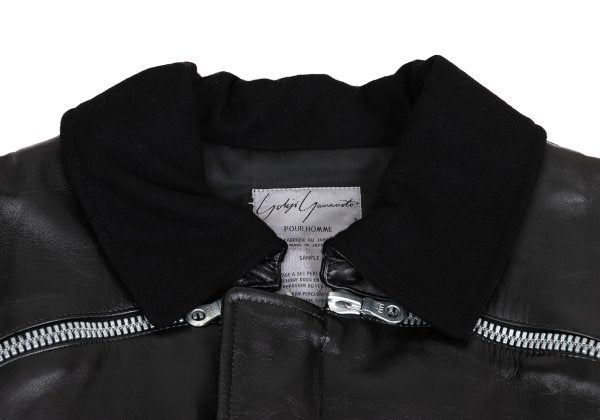 Yohji Yamamoto POUR HOMME 91AW Riri Zip Coat Black Size L