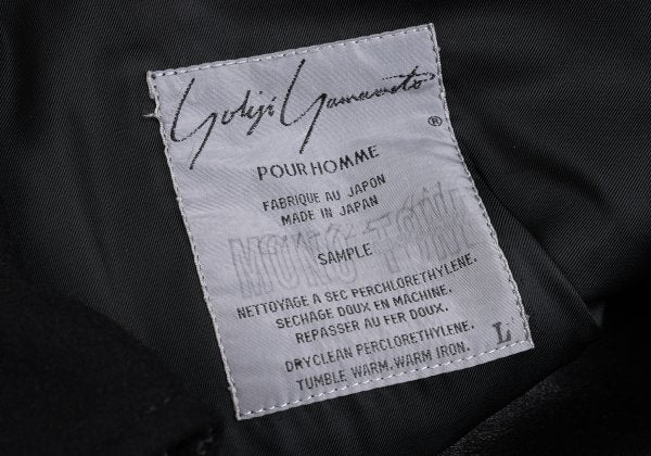 Yohji Yamamoto POUR HOMME 91AW Riri Zip Coat Black Size L