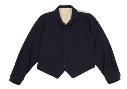 Yohji Yamamoto POUR HOMME Wool Gabardine Jacket Navy Size M