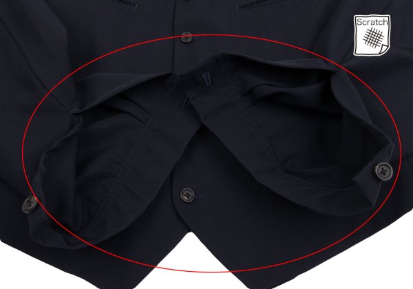 Yohji Yamamoto POUR HOMME Wool Gabardine Jacket Navy Size M