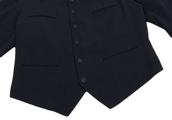 Yohji Yamamoto POUR HOMME Wool Gabardine Jacket Navy Size M