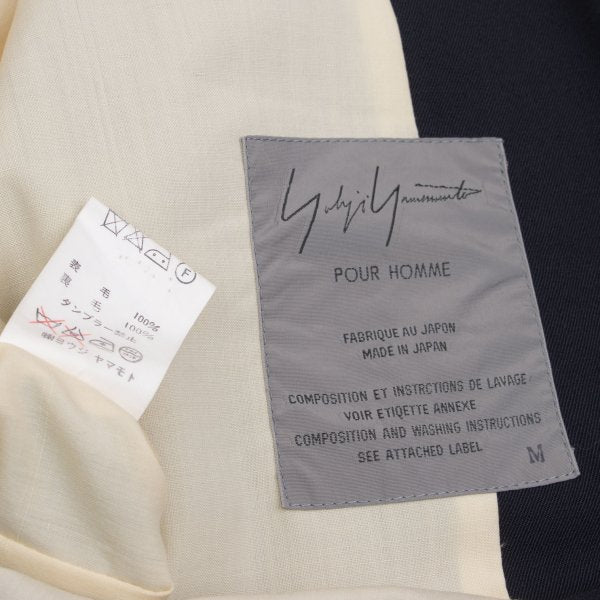 Yohji Yamamoto POUR HOMME Wool Gabardine Jacket Navy Size M
