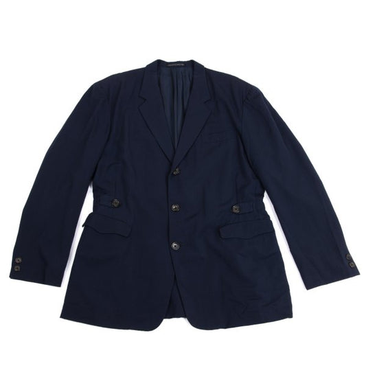 Yohji Yamamoto POUR HOMME Wool Gabardine Blazer Navy Size M