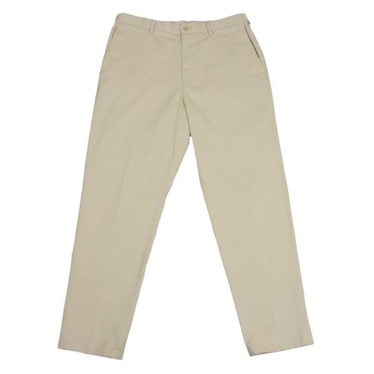 Papas Beige Poly Blend Stretch Casual Pants Size L