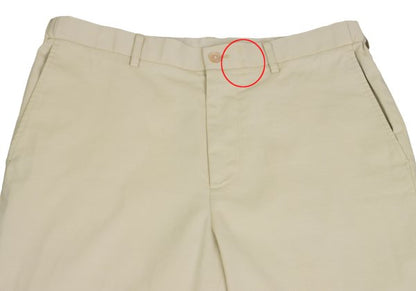 Papas Beige Poly Blend Stretch Casual Pants Size L