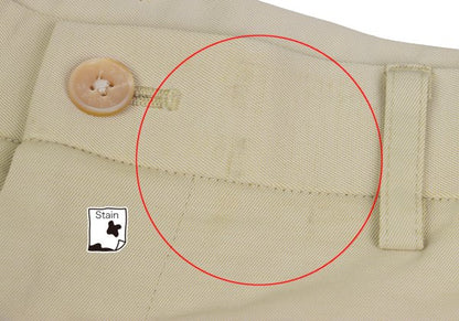 Papas Beige Poly Blend Stretch Casual Pants Size L