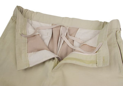 Papas Beige Poly Blend Stretch Casual Pants Size L