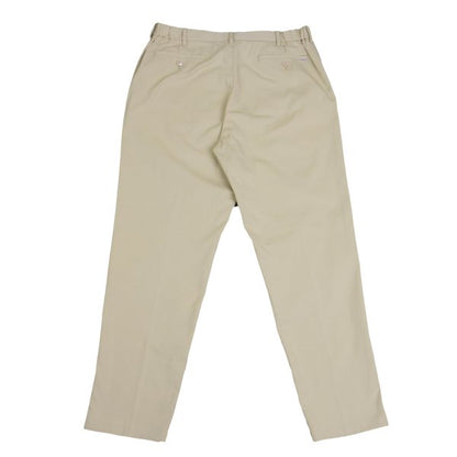 Papas Beige Poly Blend Stretch Casual Pants Size L