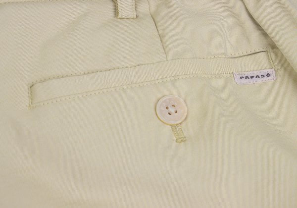 Papas Beige Poly Blend Stretch Casual Pants Size L