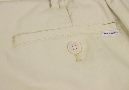 Papas Beige Poly Blend Stretch Casual Pants Size L