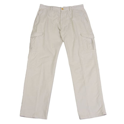 Papas Cotton Blend Stretch Brushed Cargo Light Beige Pants Size M