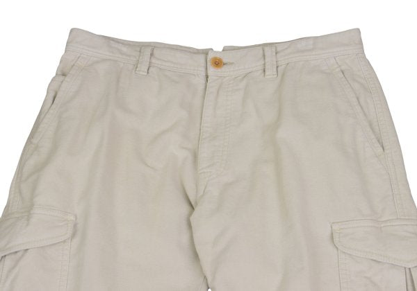 Papas Cotton Blend Stretch Brushed Cargo Light Beige Pants Size M