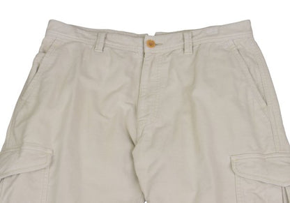Papas Cotton Blend Stretch Brushed Cargo Light Beige Pants Size M