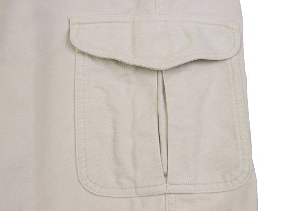 Papas Cotton Blend Stretch Brushed Cargo Light Beige Pants Size M