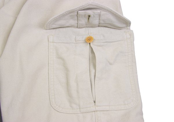 Papas Cotton Blend Stretch Brushed Cargo Light Beige Pants Size M