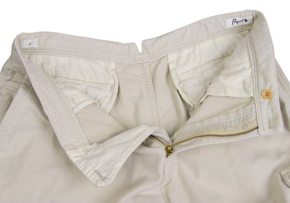Papas Cotton Blend Stretch Brushed Cargo Light Beige Pants Size M
