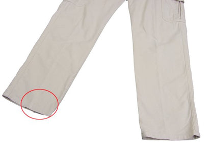 Papas Cotton Blend Stretch Brushed Cargo Light Beige Pants Size M