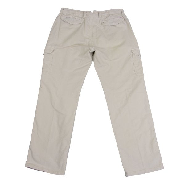 Papas Cotton Blend Stretch Brushed Cargo Light Beige Pants Size M