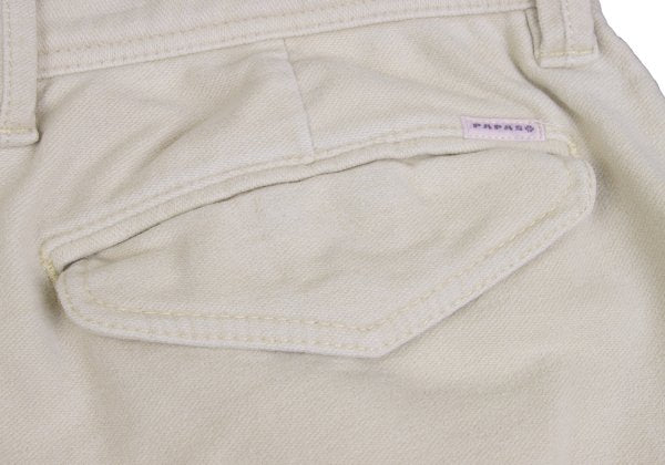 Papas Cotton Blend Stretch Brushed Cargo Light Beige Pants Size M